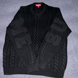 Mens medium supreme embroidered sweater